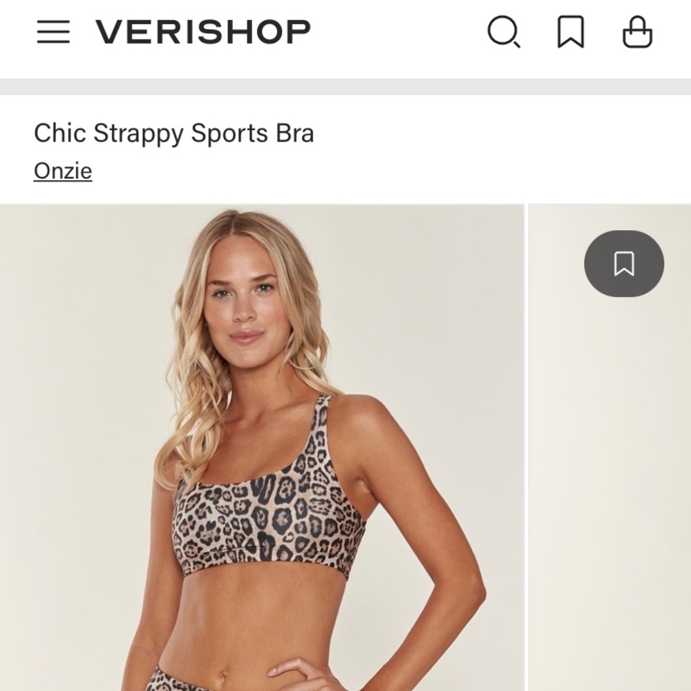 Onzie leopard sports bra XS
